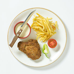 Escalope (with garnish)